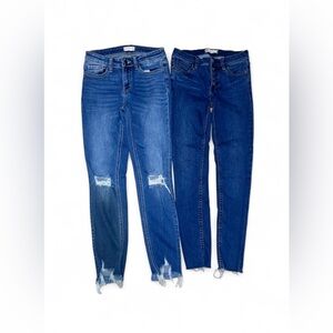 Free People & Altar'd State Dark Blue Distressed Skinny Jeans Bundle 2 for $25